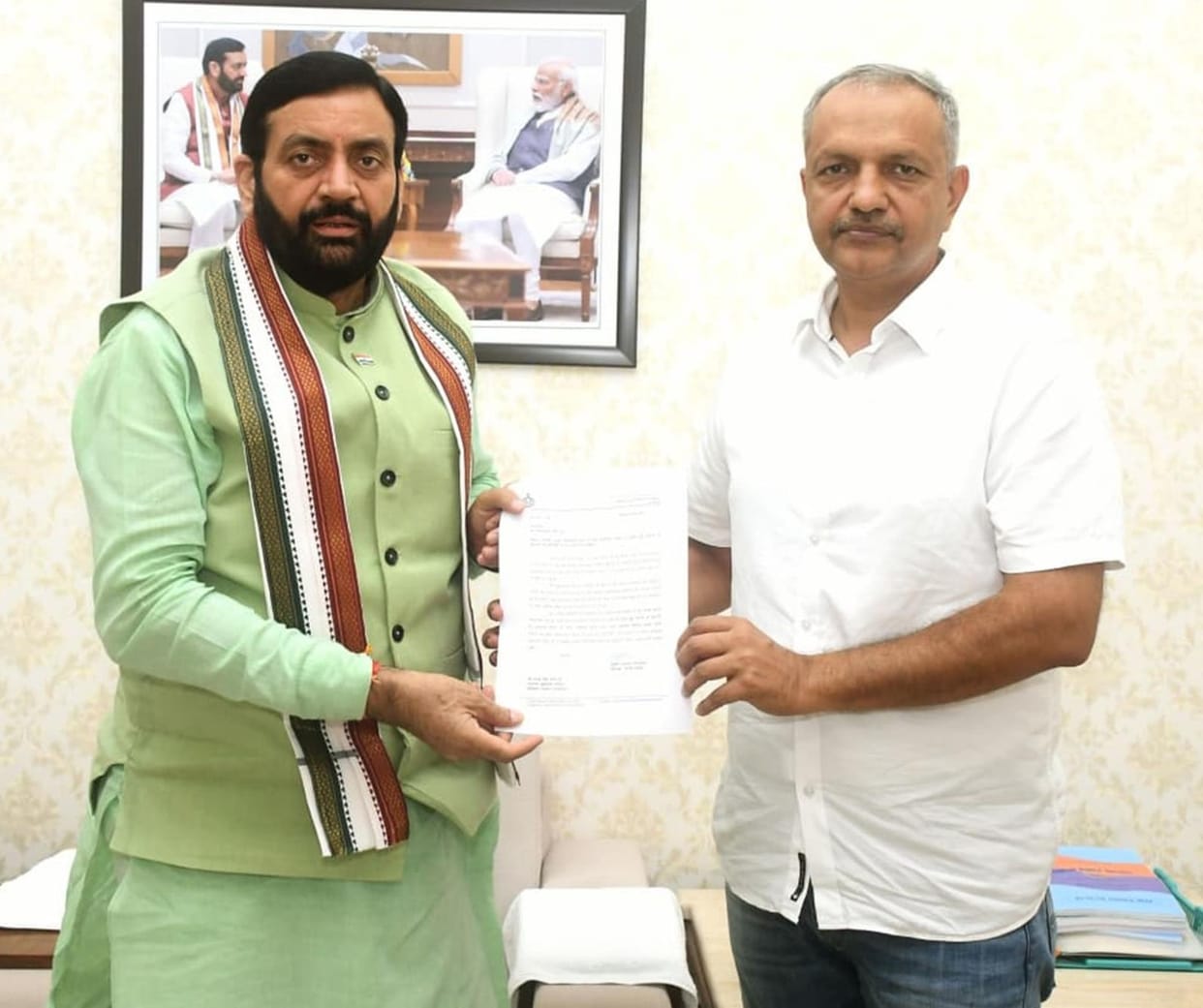 The MLA submitted a memorandum to the CM for compensation of crop loss