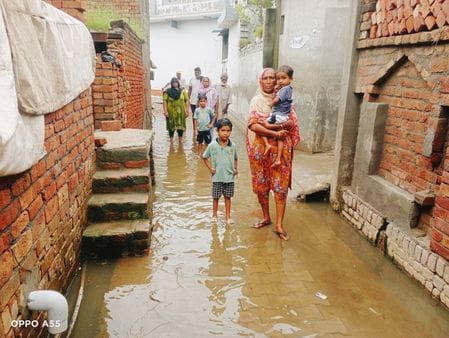 Farmers are hit doubly...water took away crops, now it has entered homes