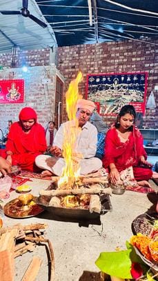 Devotees offered flags and symbols in Goga Navami fair