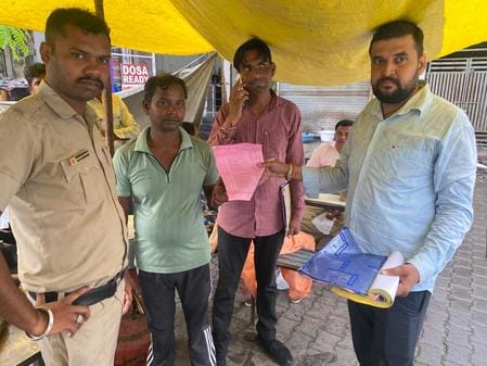 Four shopkeepers were fined for encroachment