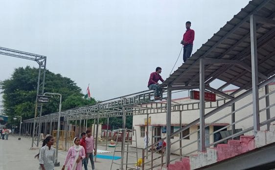 Rejuvenation of Badaun railway station... work going on at a slow pace