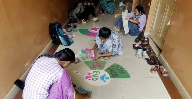 Kajal and Mamta made the best rangoli