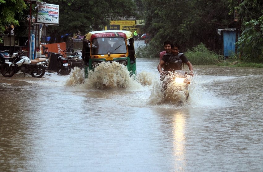 Roads were flooded due to rain, power was cut off due to falling of trees