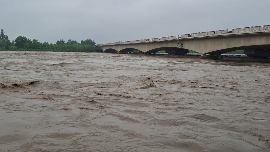 Yamuna water level is above danger mark, fields filled with water
