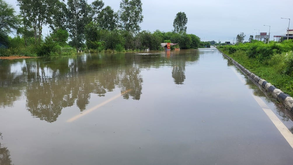 Torrential rain fell from the sky, causing devastation in the area