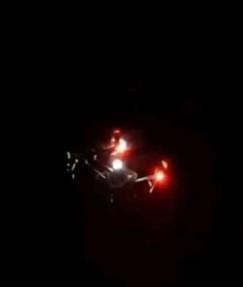 Villagers panic after seeing drone at night