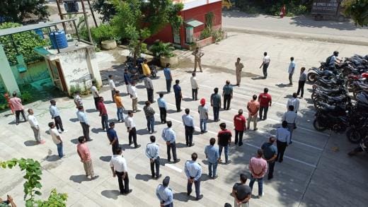 Fire prevention measures were explained in the training