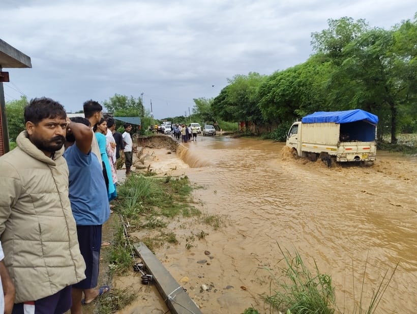 akhnoor news, heavy rain news, rescue news