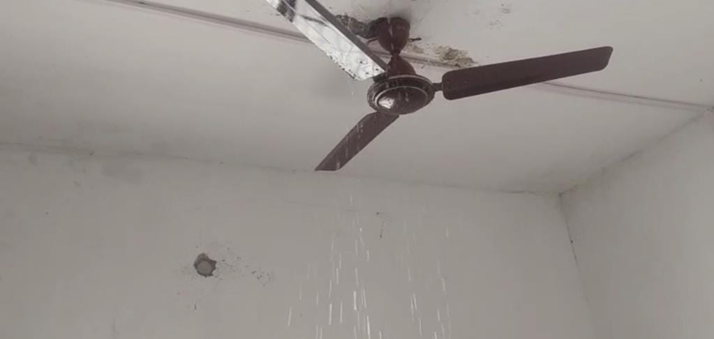 Question on quality... water is dripping from the roof of Kasturba Vidyalaya hostel