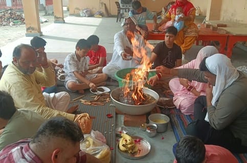 Havan was done for the peace and happiness of the village