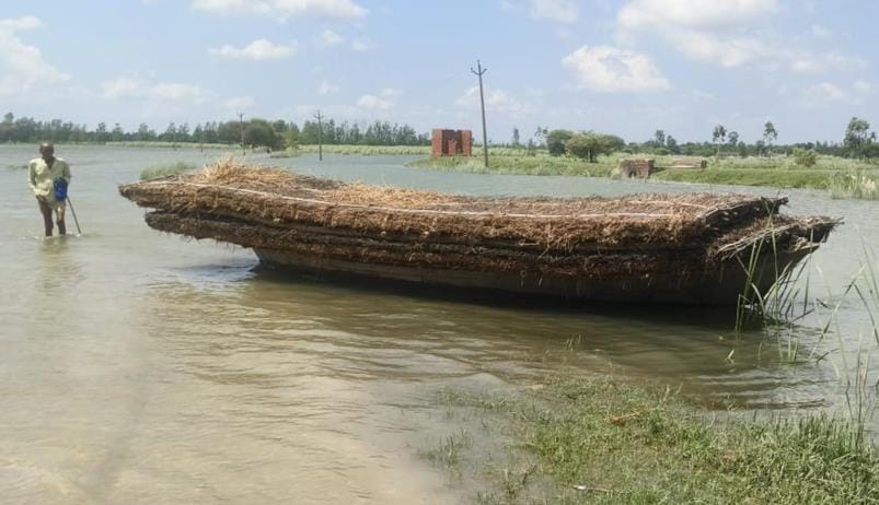 Saryu reached 45 cm above the red mark