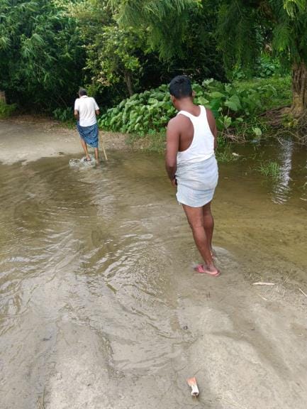 Villagers are scared due to rising water level and erosion, water filled in the roads of many villages
