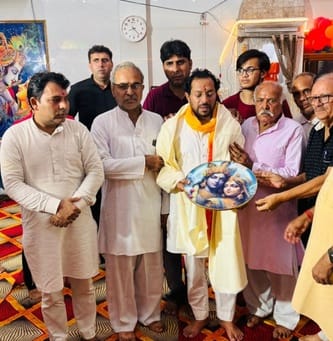 MLA Manmohan Bhadana performed Ganpati Puja during Ganeshotsav