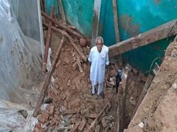 The farmer's pain burst out, first the crop drowned and now the house collapsed