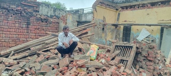 Situation worsened due to waterlogging, three houses collapsed