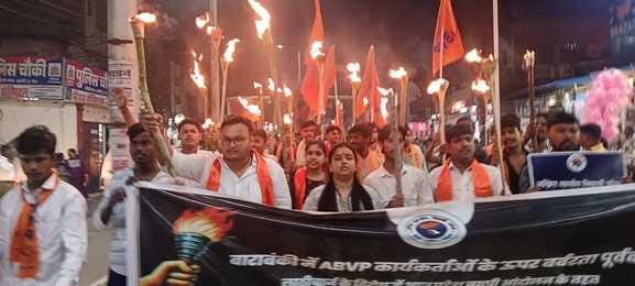ABVP's torchlight procession, 48 hours ultimatum to the government