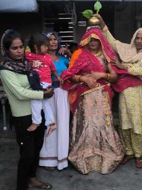 On the birth of the second daughter, the family worshipped the well