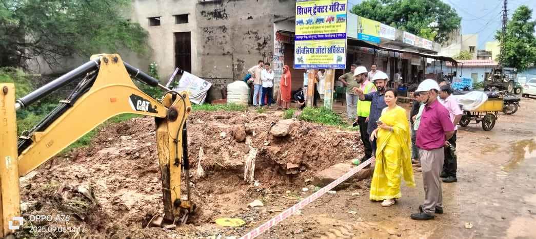 चित्तौड़गढ़ शहर के निकट गैस पाइप लाइन में लीकेज के बाद शुरू हुआ राहत कार्य