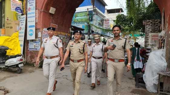 Police station managers and outpost in-charges did foot patrolling