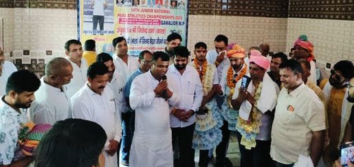 Welcome to the silver medalist Ankush in National Para Athletics