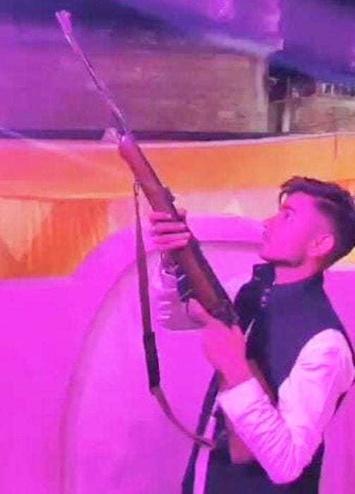 The son had fired celebratory shots from his father's licensed rifle