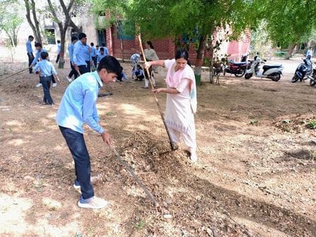 Students were taught lessons on cleanliness