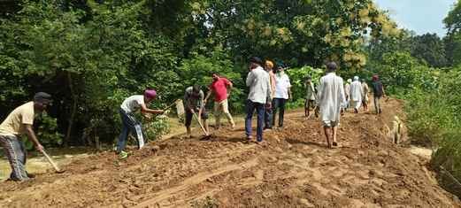 The culvert was repaired by doing shramdaan, traffic resumed