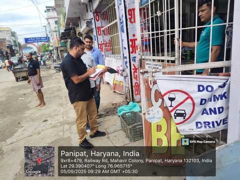 A challan of Rs 5000 was issued against the liquor shop