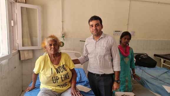 Successful hip operation of a woman in civil hospital