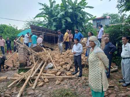 Two Gaushalas in Ukhalsooha and Rapedi villages were razed to the ground, cattle were buried