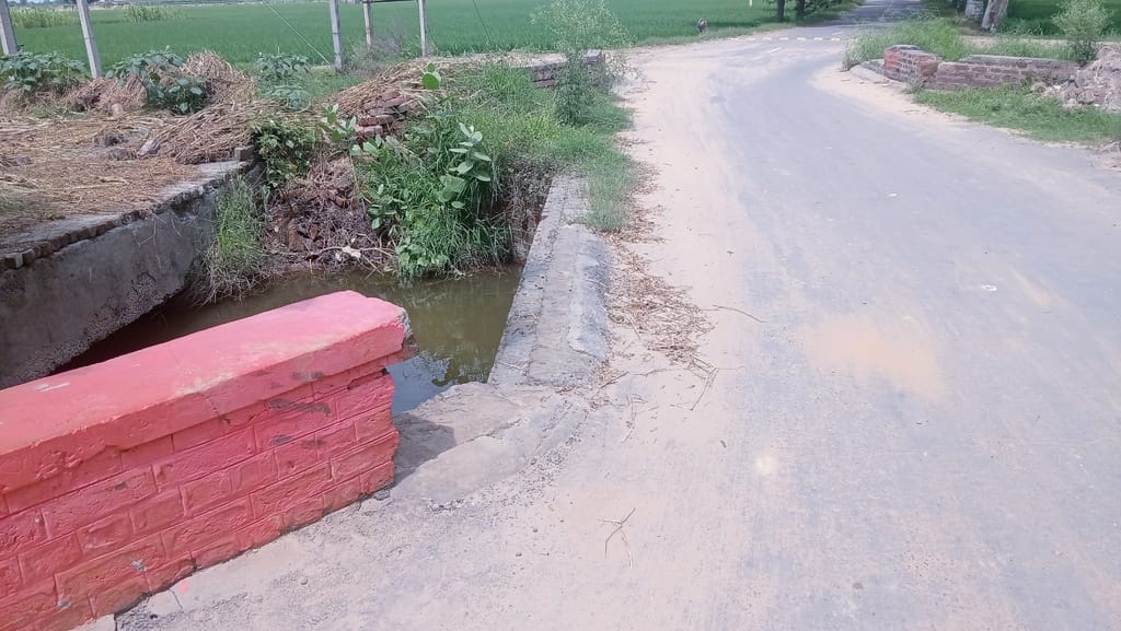 There is no safety wall on the canal bridge near Thobaria, villagers are worried