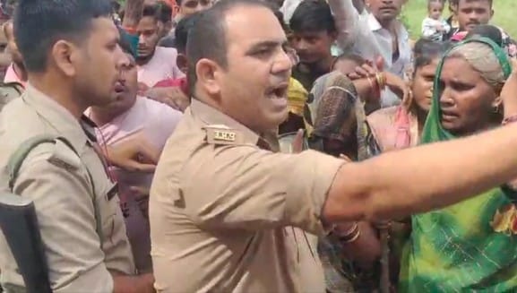 Report filed against 60 including five named for assaulting the police team during the demonstration