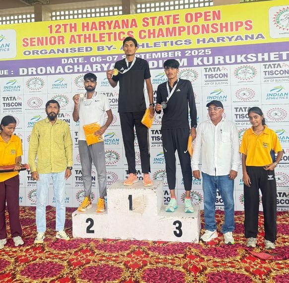 Mahendragarh players won medals in Haryana Senior Athletics