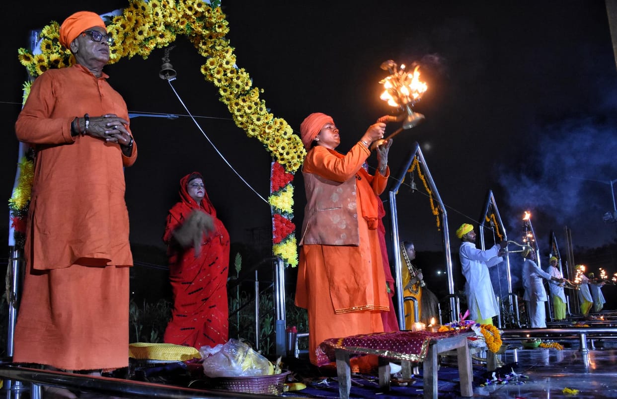 Performed the Aarti of Mother Gomti