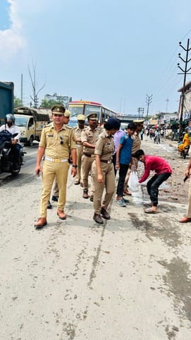 Warning to encroachers, action will be taken if they cross the white line