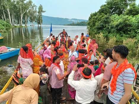 Ganpati Maharaj immersed in Gobind Sagar Lake