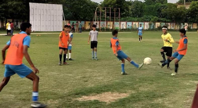 Khelo India team won the football practice match