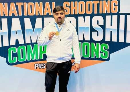Vipul Ahlawat won gold in 50m free pistol