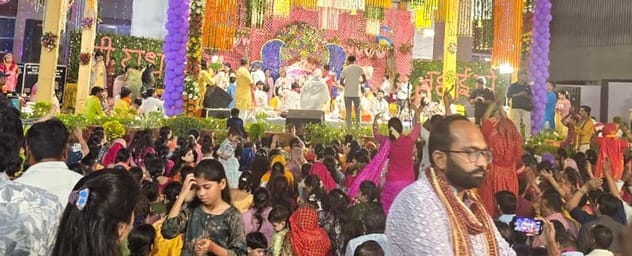 Fifty-six offerings were offered during Radharani's sixth festival