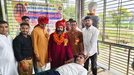 61 youth donated blood in the camp