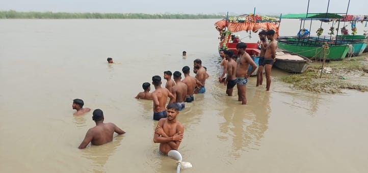 Two people including a child drowned while bathing in Saryu