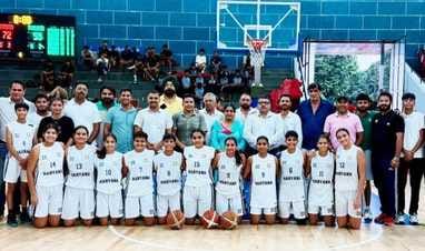Haryana girls team reached semi-final in basketball