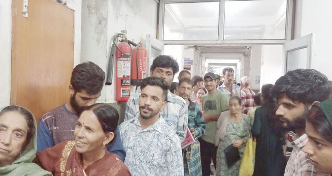 As soon as the rain stopped, a crowd of patients gathered
