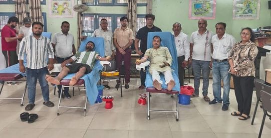 142 people got their health checkup done in the camp, nine donated blood