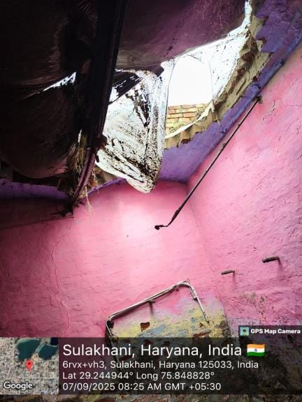 roof damaged by water damage