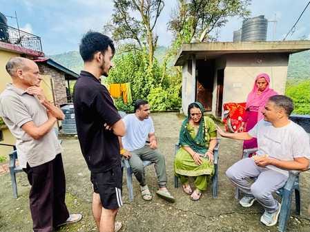 Financial help given to the affected family in Tillu village