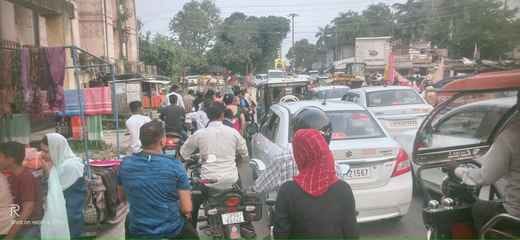 The city struggled with traffic jams throughout the day...crowds increased as PET ended