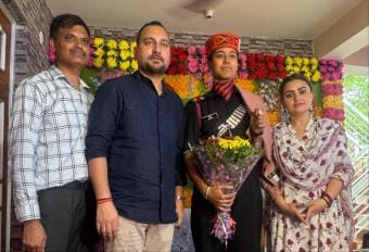 Gunjan returned home as a lieutenant, MLA honored her