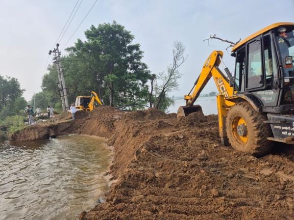 After mutual agreement among the villagers, the erosion of Gurana Minor was stopped