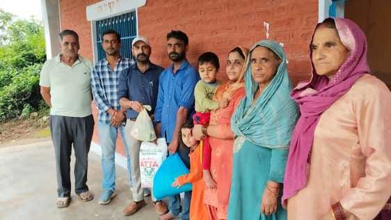 Relief material provided to the affected families in Papalah